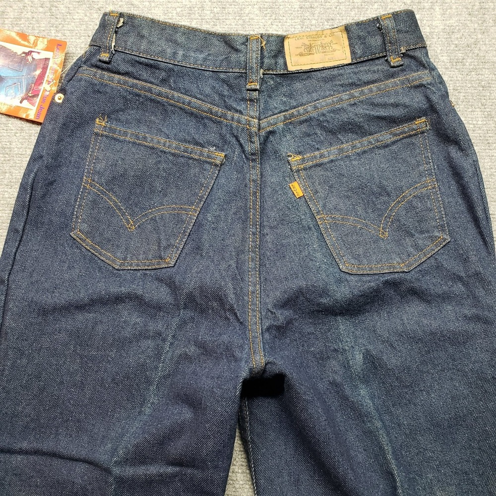 Vintage Orange Tab Levis Jeans Womens 14 Blue California Straights 1979 New